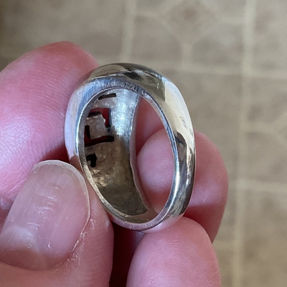 NWOT Sterling Silver 925 Greek Key Design Solid Ring Size US 7 - Picture 3 of 11